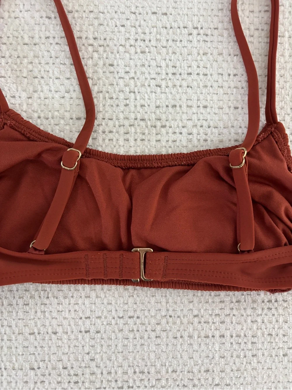 Smocked Rust Bralette Top, Size Small - Picture 4 of 7